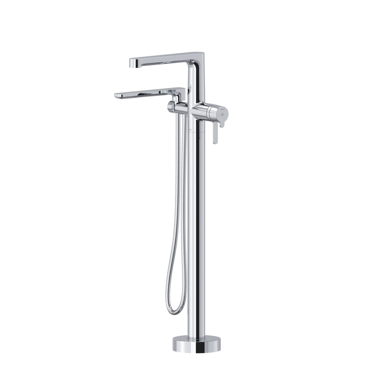 Riobel Nibi Freestanding Thermostatic Tub Filler Trim with Hand Shower - Chrome (TNB39C)