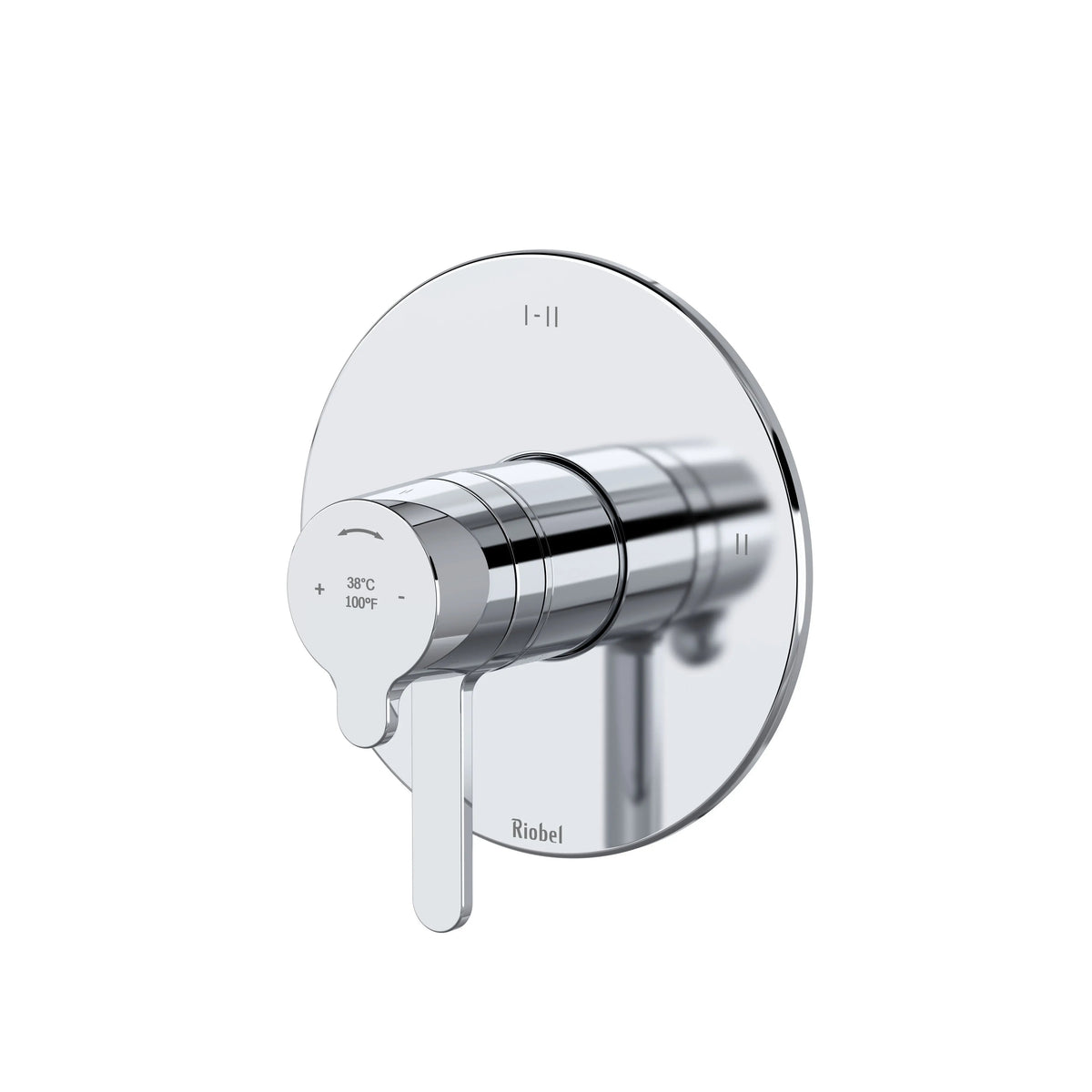 Riobel Nibi Thermostatic/Pressure Balance Valve Trim 1/2" 2-Way, 3 Functions - Chrome (TNB23C)