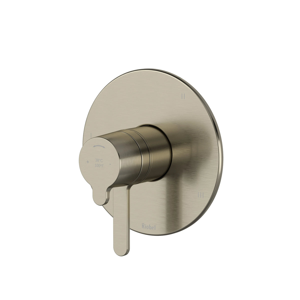 Riobel Nibi Thermostatic/Pressure Balance Valve Trim 1/2" 3-Way, 5 Functions - Brushed Nickel (TNB45BN)