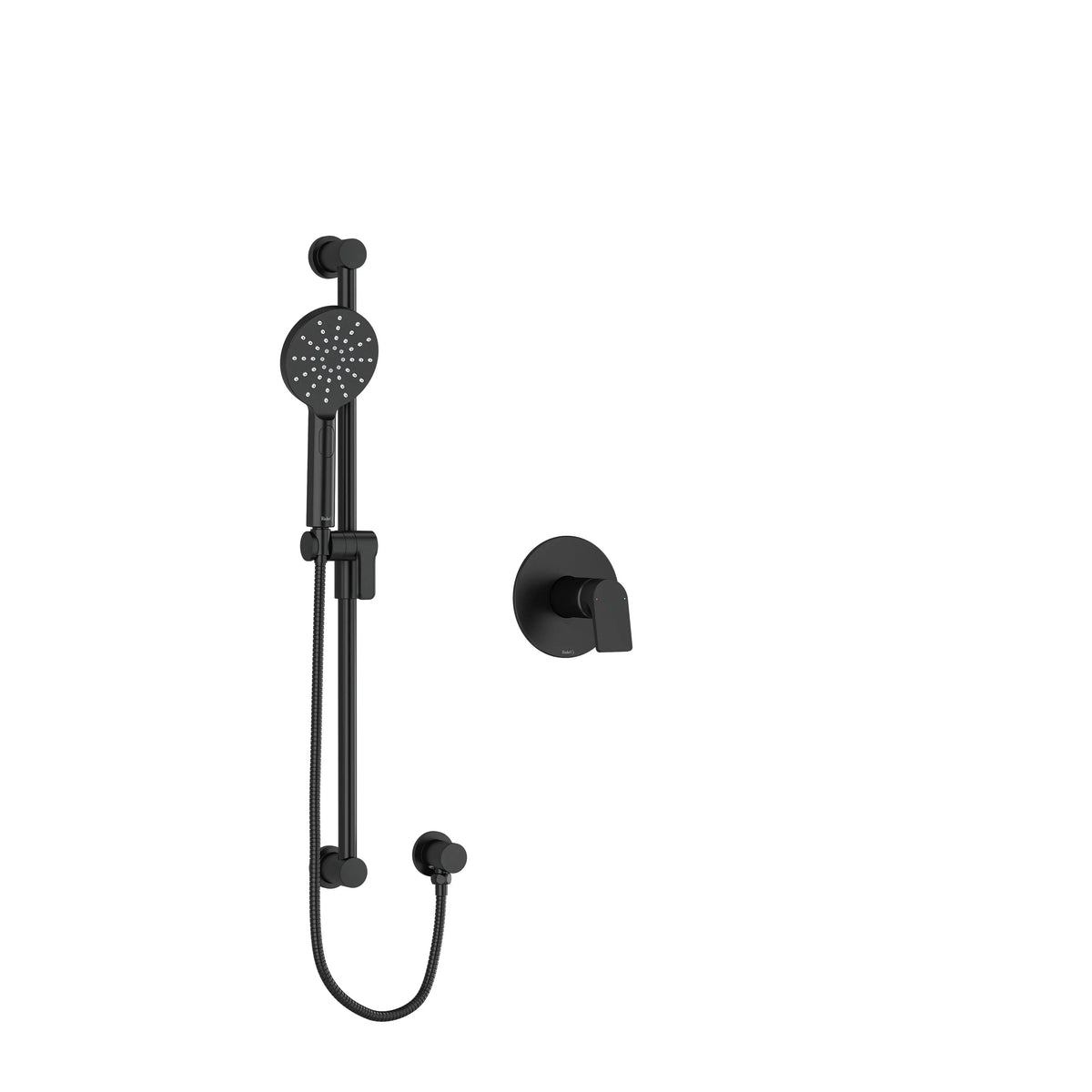 Riobel Ode Pressure Balance Shower with Hand Shower Rail 1/2" - Black (OD54BK)