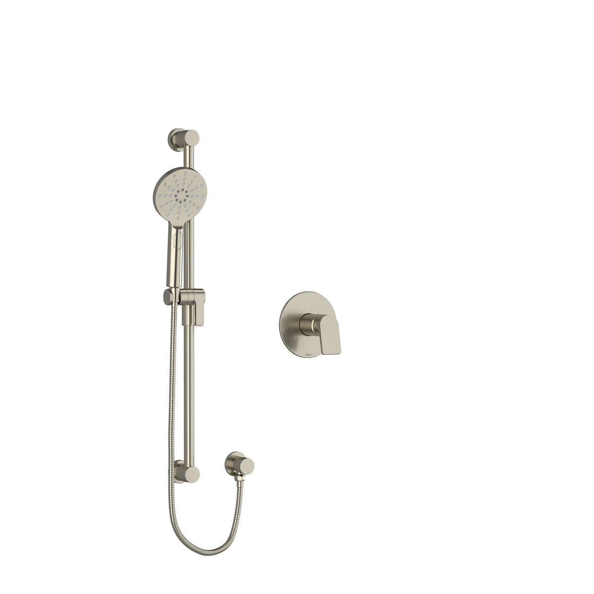 Riobel Ode Pressure Balance Shower with Hand Shower Rail 1/2" - Brushed Nickel (OD54BN-EX)