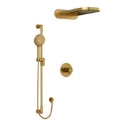 Riobel Parabola 1/2" Thermostatic & Pressure Balance Shower Kit 2745 - Brushed Gold (KIT2745PBBG)