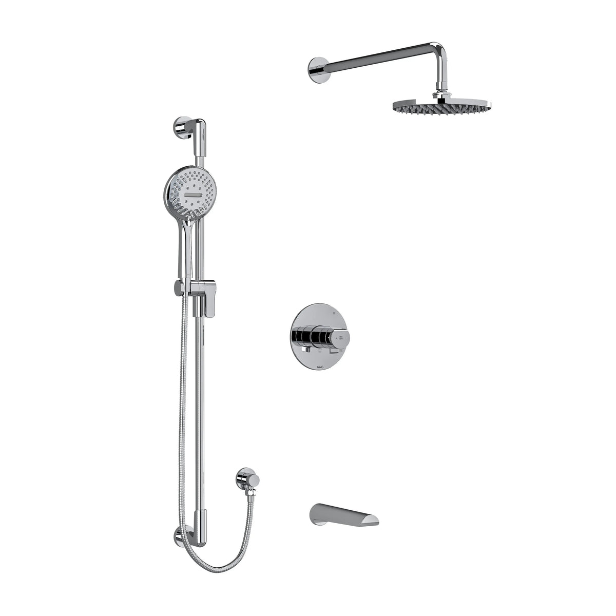 Riobel Parabola 1/2" Thermostatic & Pressure Balance Shower Trim Kit 1345 - Chrome (TKIT1345PBC-6)