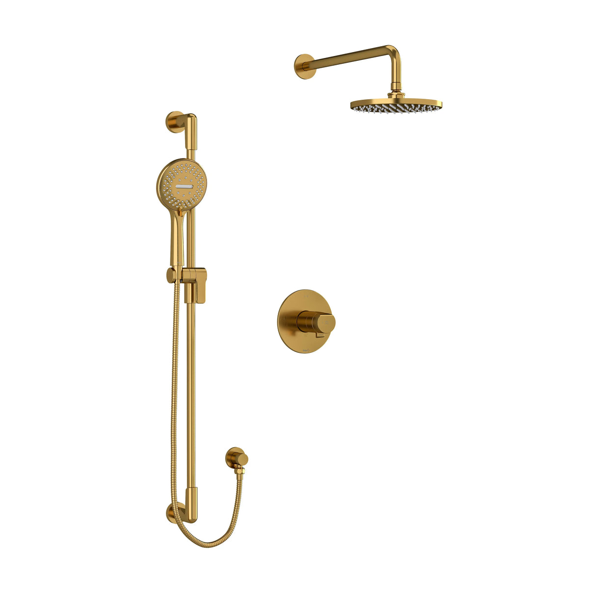 Riobel Parabola 1/2" Thermostatic & Pressure Balance Shower Trim Kit 323 - Brushed Gold (TKIT323PBBG)