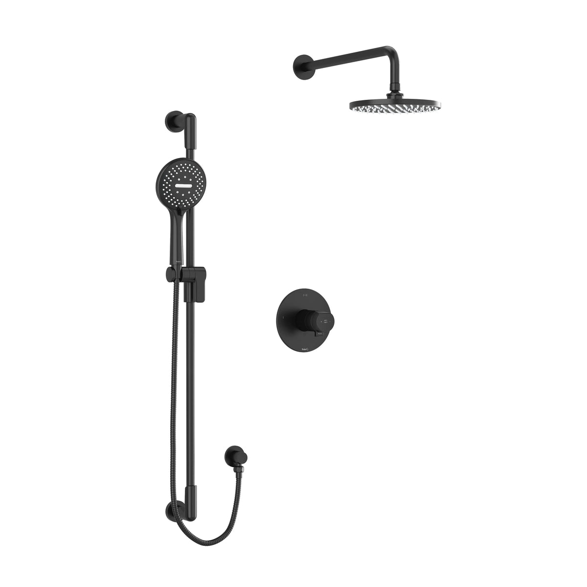 Riobel Parabola 1/2" Thermostatic & Pressure Balance Shower Trim Kit 323 - Black (TKIT323PBBK)