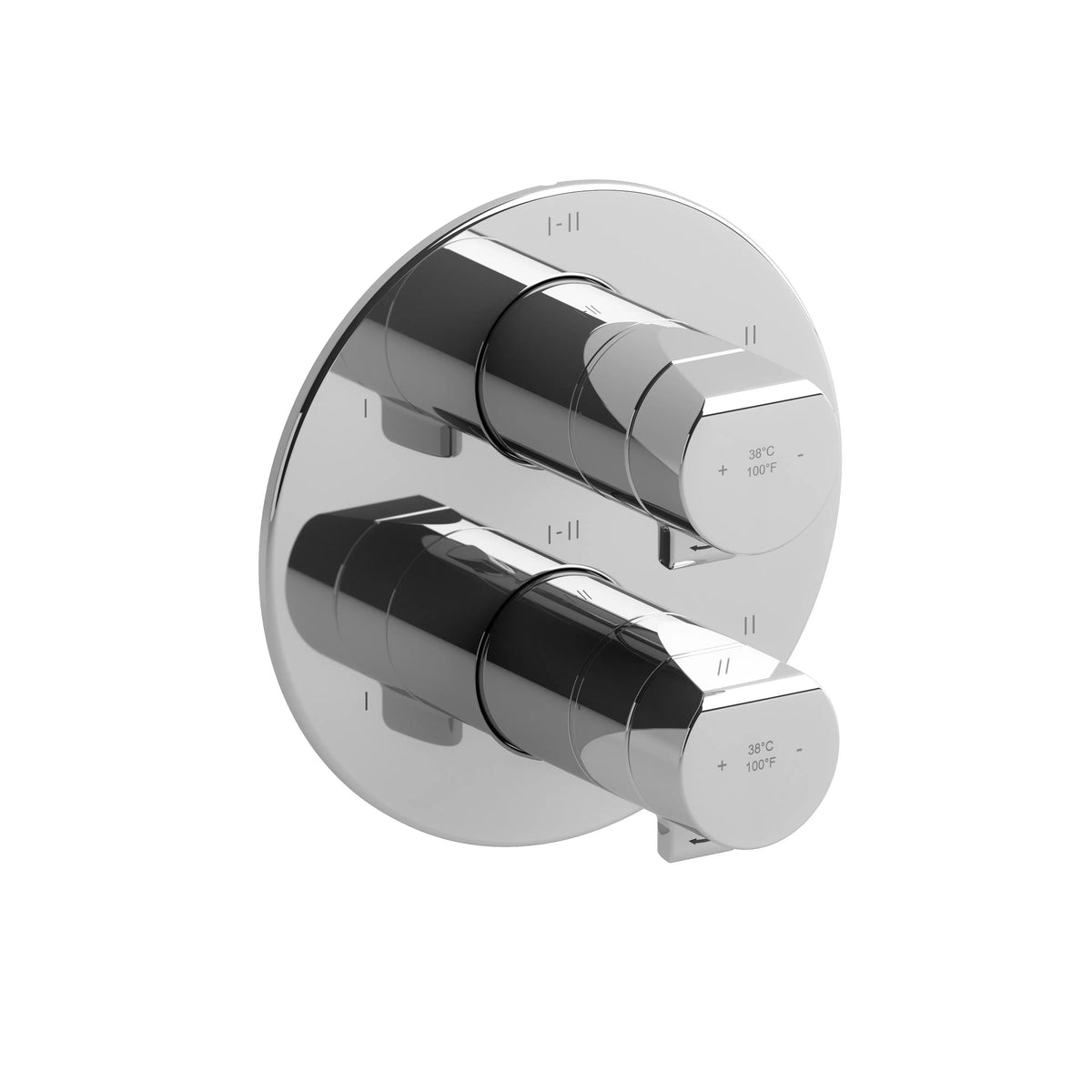 Riobel Parabola 3/4" Thermostatic & Pressure Balance Trim With 6 Functions - Chrome (TPB46C)