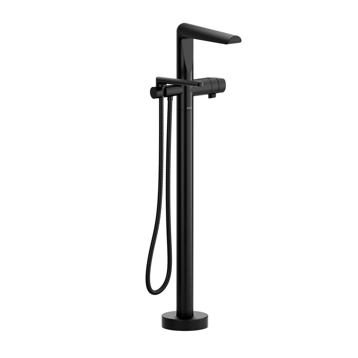 Riobel Parabola Thermostatic Single Hole Floor Mount Tub Filler Trim - Black (TPB39BK)