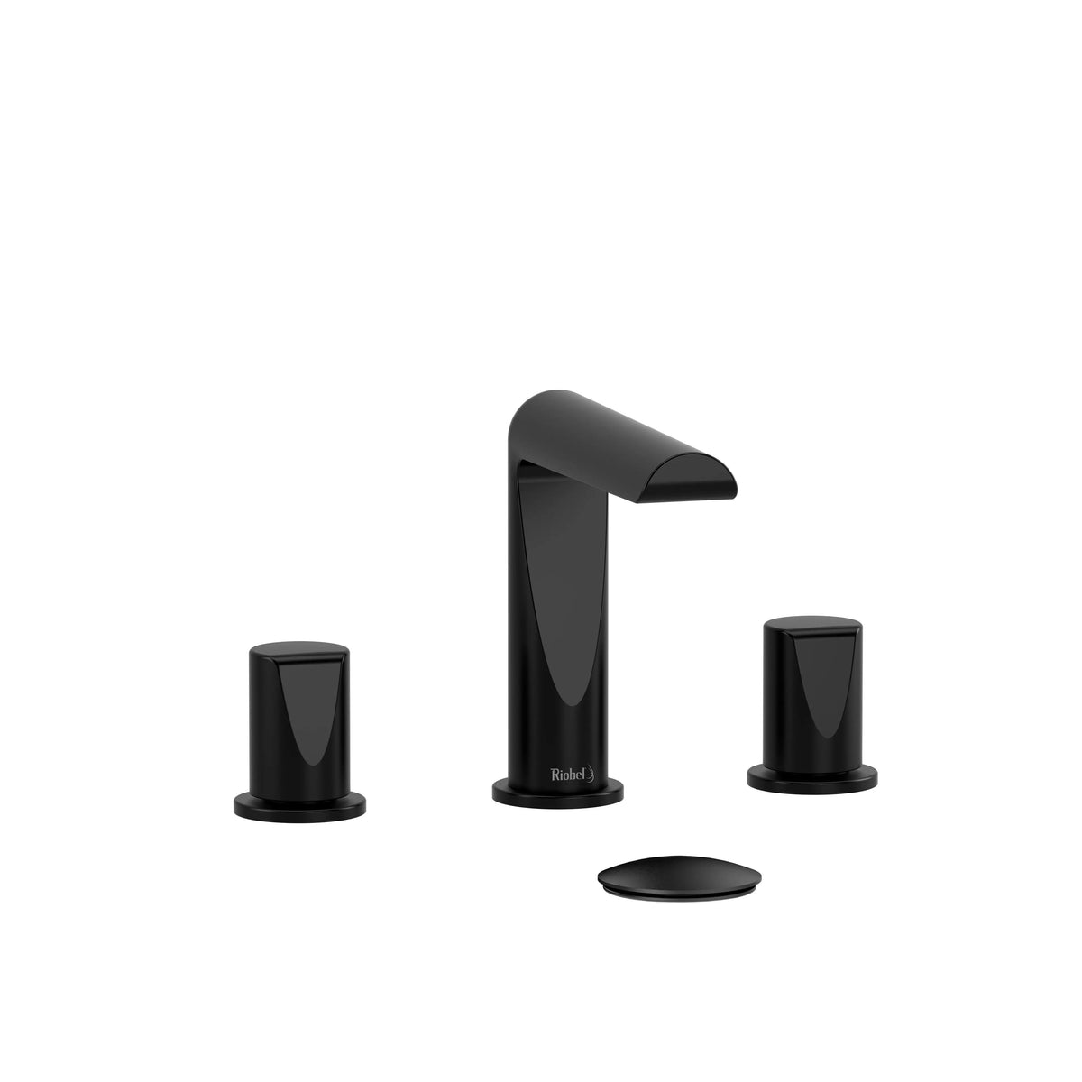 Riobel Parabola Widespread Lavatory Faucet - Black (PB08BK)