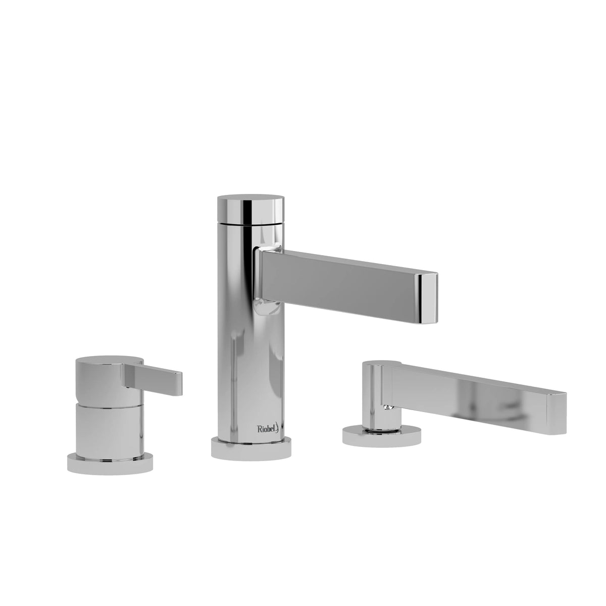 Riobel Paradox 3-Hole Deck-Mount Tub Filler Trim with Hand Shower - Chrome (TPX10C)