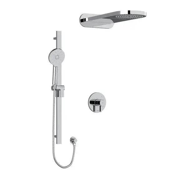 Riobel Paradox 3-Way Thermostatic/Pressure Balance Shower with Rain Head & Hand Shower KIT2745PXTM - Chrome (KIT2745PXTMC-SPEX)