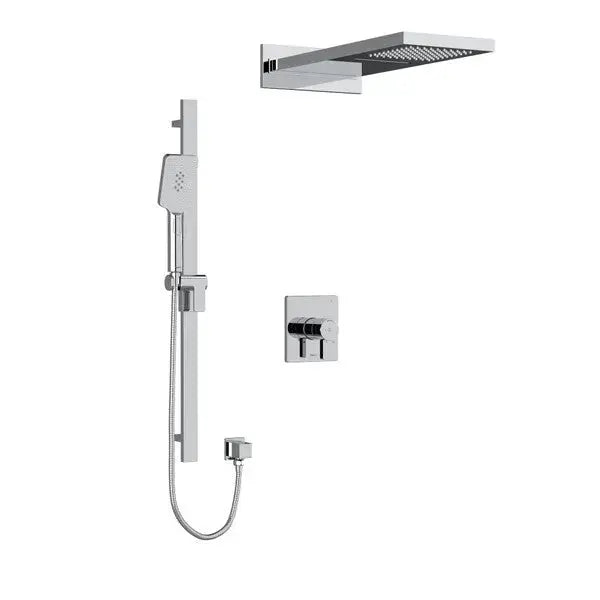 Riobel Paradox 3-Way Thermostatic/Pressure Balance Shower with Rain Head & Hand Shower KIT2745PXTQ - Chrome (KIT2745PXTQC-SPEX)
