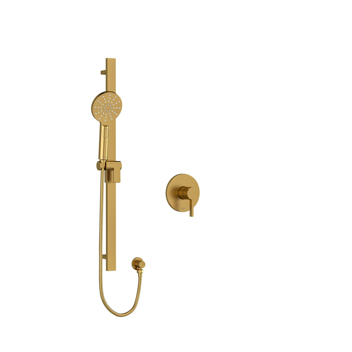 Riobel Paradox Pressure Balance Shower with Hand Shower Rail 1/2" PXTM54 - Brushed Gold (PXTM54BG)
