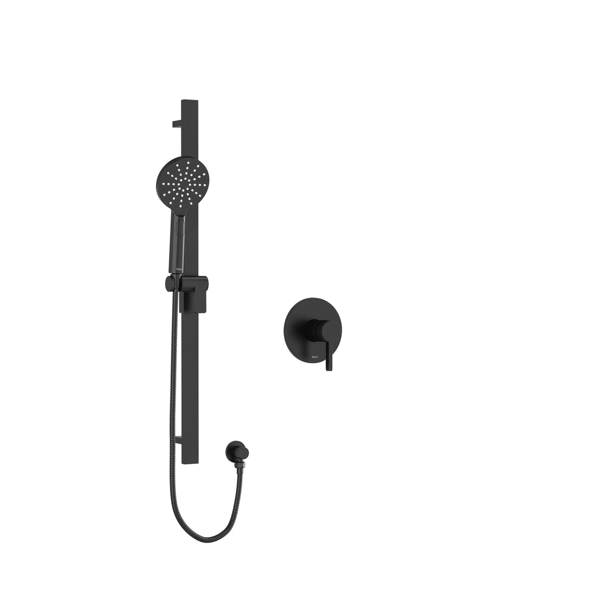 Riobel Paradox Pressure Balance Shower with Hand Shower Rail 1/2" PXTM54 - Black (PXTM54BK)