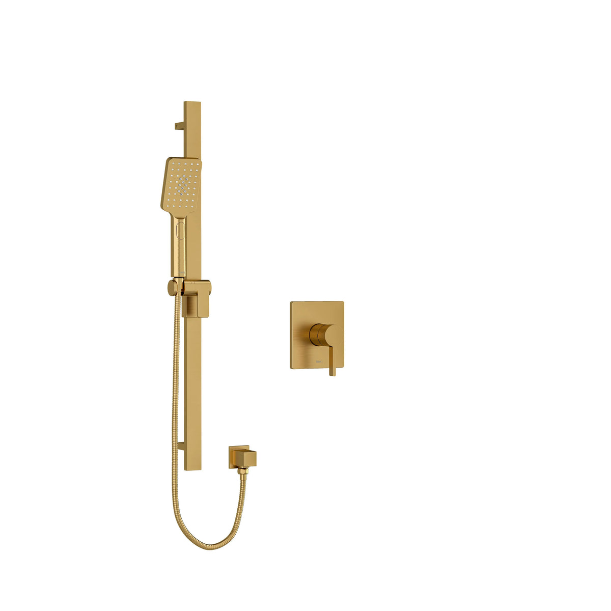 Riobel Paradox Pressure Balance Shower with Hand Shower Rail 1/2" PXTQ54 - Brushed Gold (PXTQ54BG-EX)