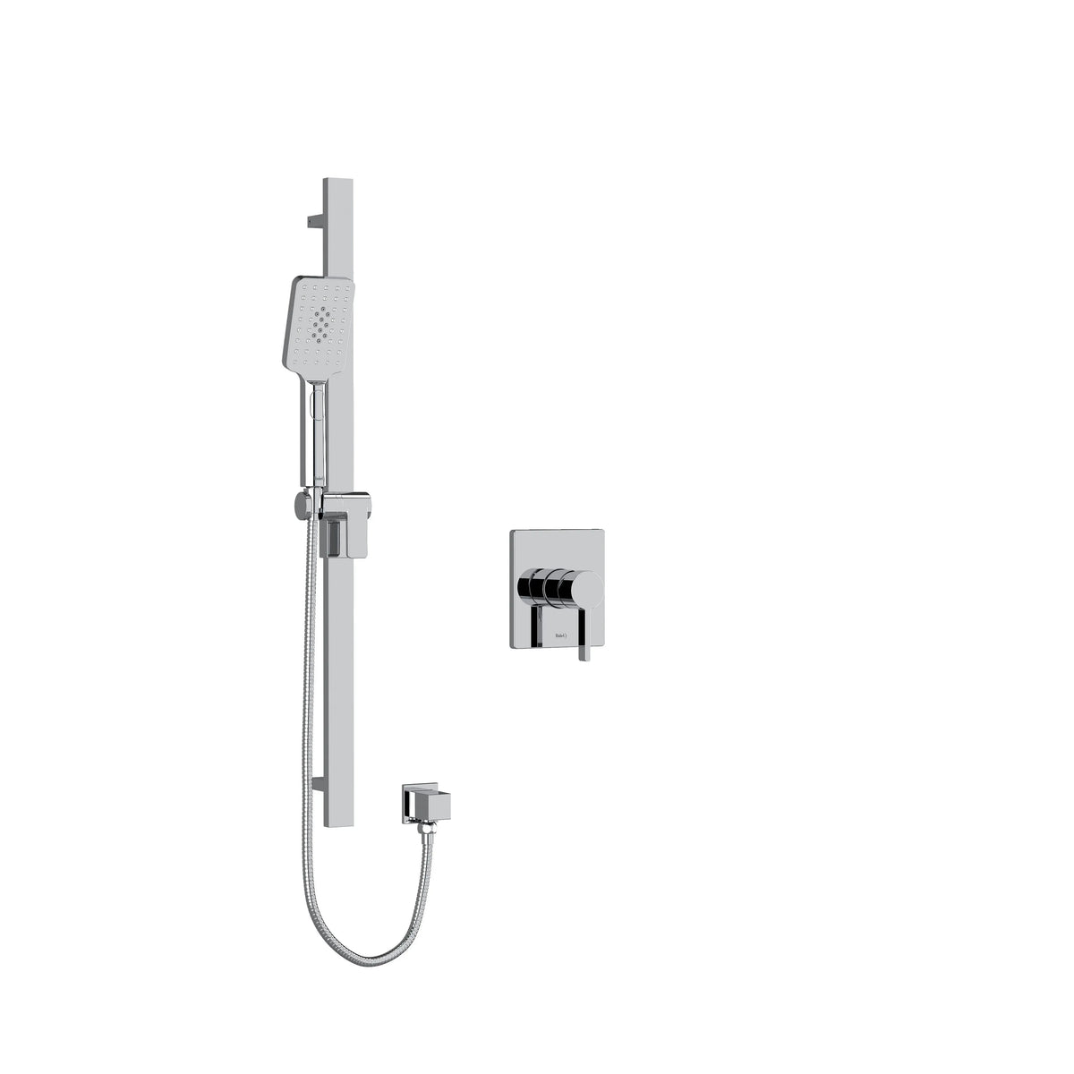 Riobel Paradox Pressure Balance Shower with Hand Shower Rail 1/2" PXTQ54 - Chrome (PXTQ54C)