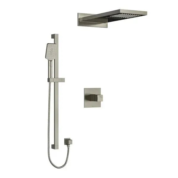 Riobel Reflet 1/2" Thermostatic & Pressure Balance Shower Kit 2745 - Brushed Nickel (KIT2745RFBN-SPEX)