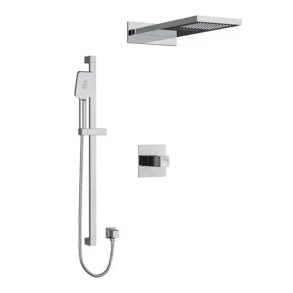 Riobel Reflet 1/2" Thermostatic & Pressure Balance Shower Kit 2745 - Chrome (KIT2745RFC-EX)