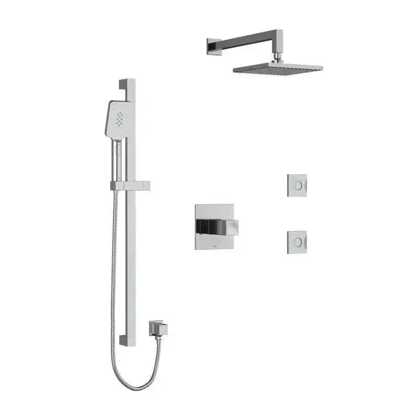 Riobel Reflet 1/2" Thermostatic & Pressure Balance Shower Kit 3545 — Chrome - Chrome (KIT3545RFC-SPEX)
