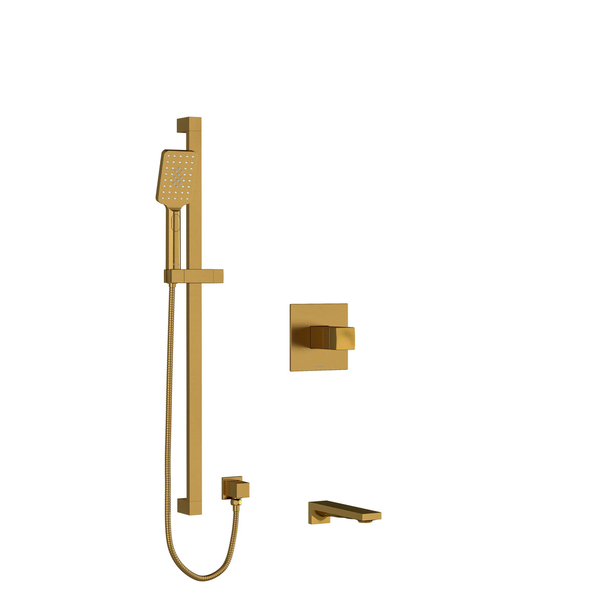 Riobel Reflet 1/2" Thermostatic & Pressure Balance Shower Trim Kit 1244 - Brushed Gold (TKIT1244RFBG)