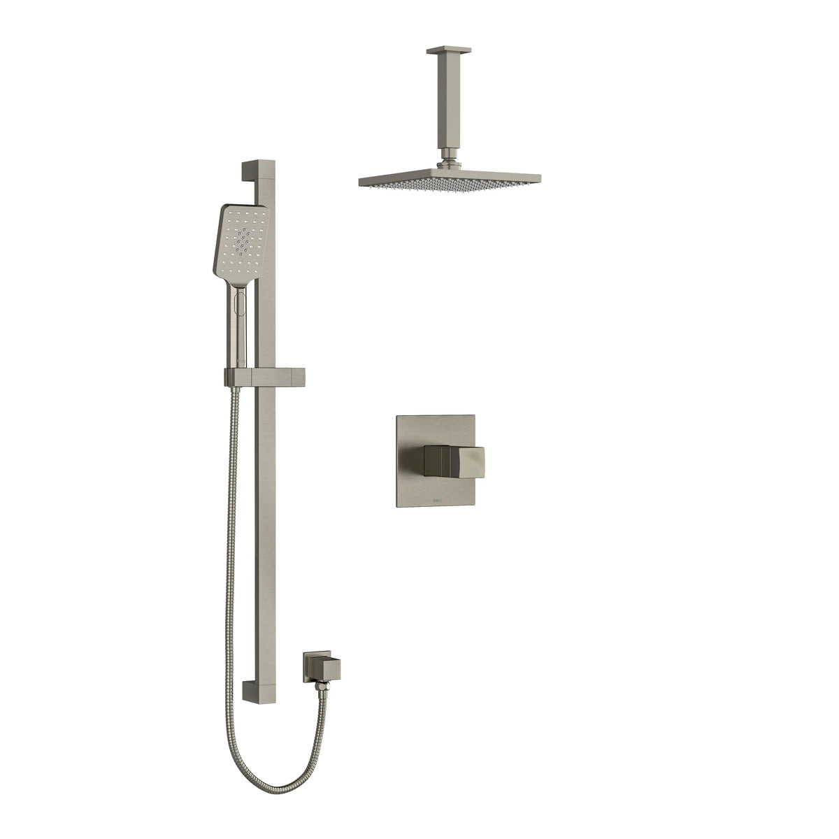 Riobel Reflet 1/2" Thermostatic & Pressure Balance Shower Trim Kit 323 - Brushed Nickel (TKIT323RFBN-6)