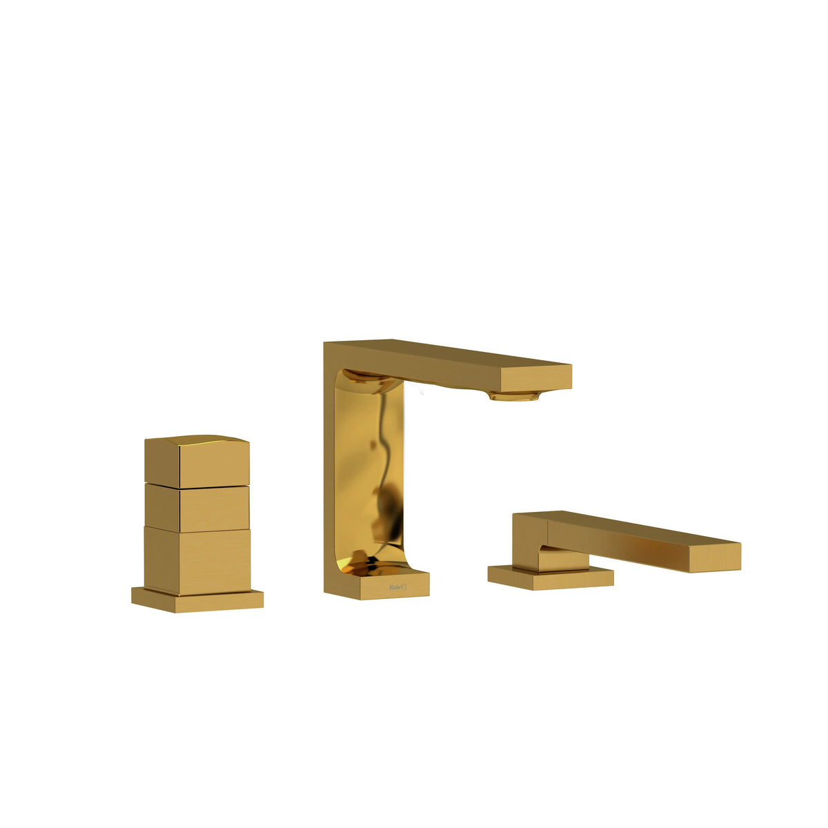 Riobel Reflet 3-Hole Deck Mount Tub Filler - Brushed Gold (RF19BG)
