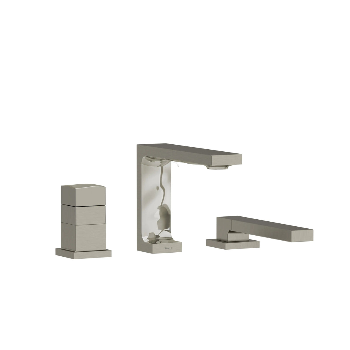 Riobel Reflet 3-Hole Deck Mount Tub Filler - Brushed Nickel (RF19BN)