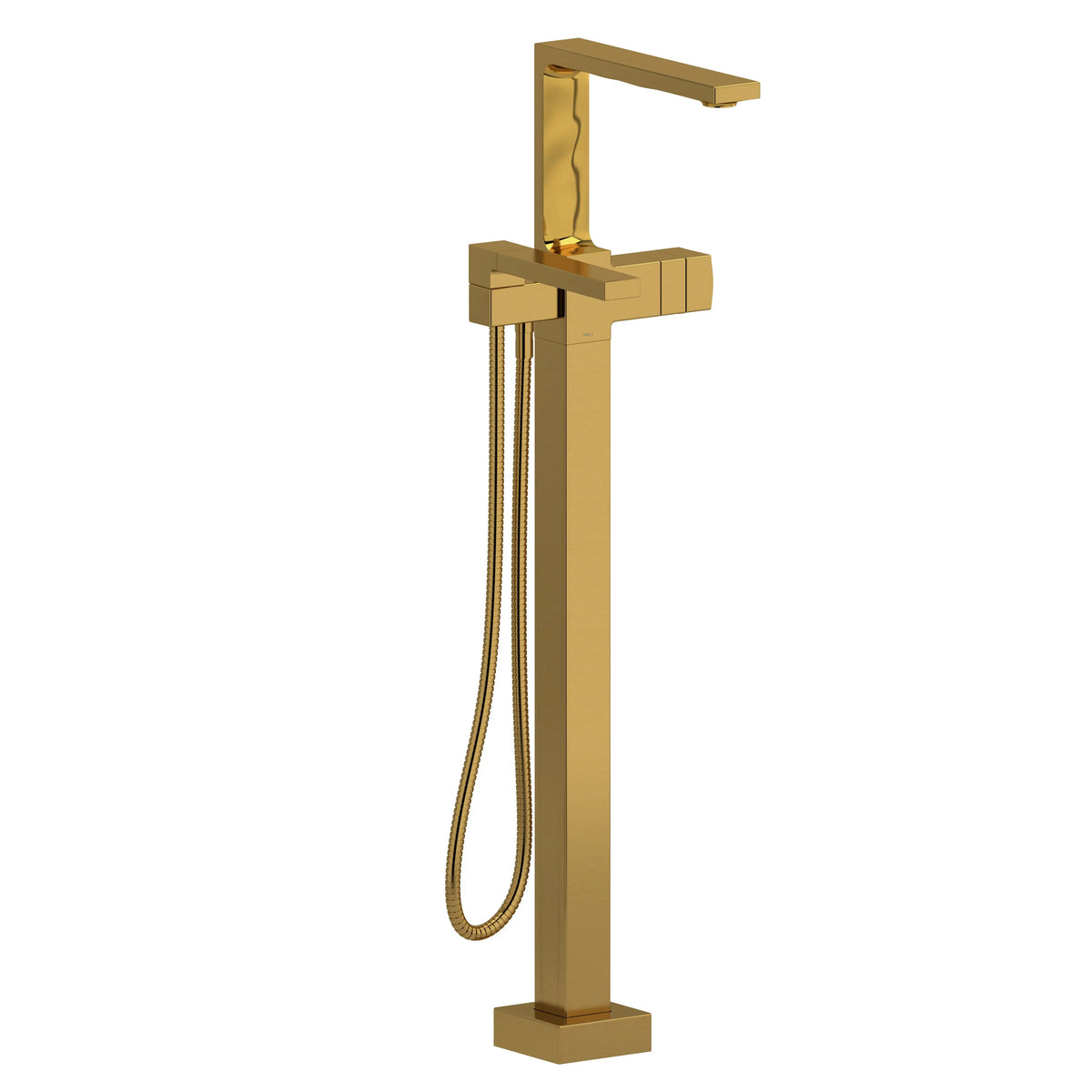 Riobel Reflet Thermostatic Single Hole Floor Mount Tub Filler Trim - Brushed Gold (TRF39BG)