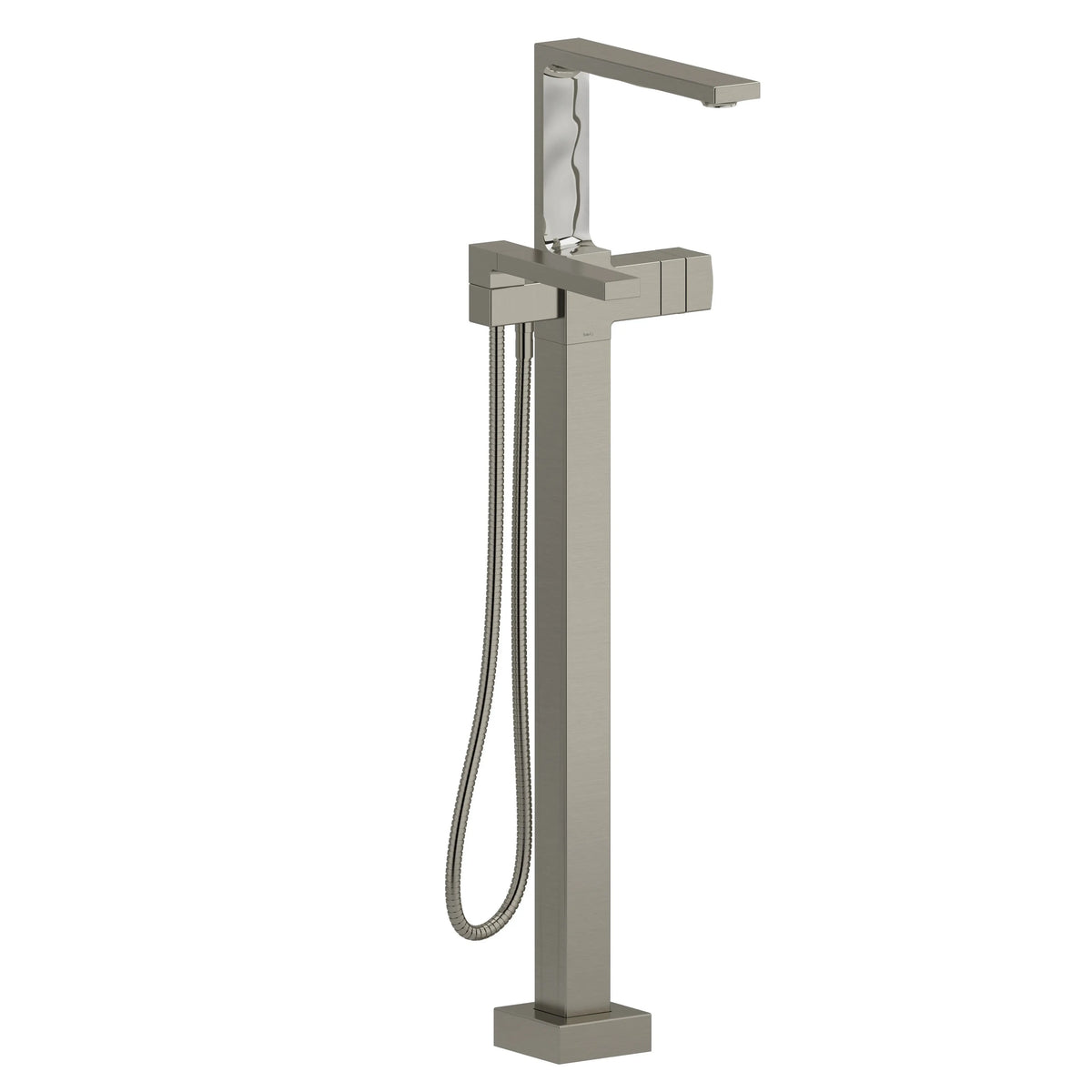 Riobel Reflet Thermostatic Single Hole Floor Mount Tub Filler Trim - Brushed Nickel (TRF39BN)