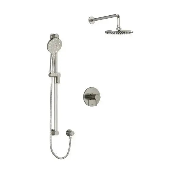 Riobel Riu 2-Way Thermostatic/Pressure Balance Shower Trim Kit with Shower Head & Hand Shower Rail - Brushed Nickel (TKIT323RUTMKNBN)