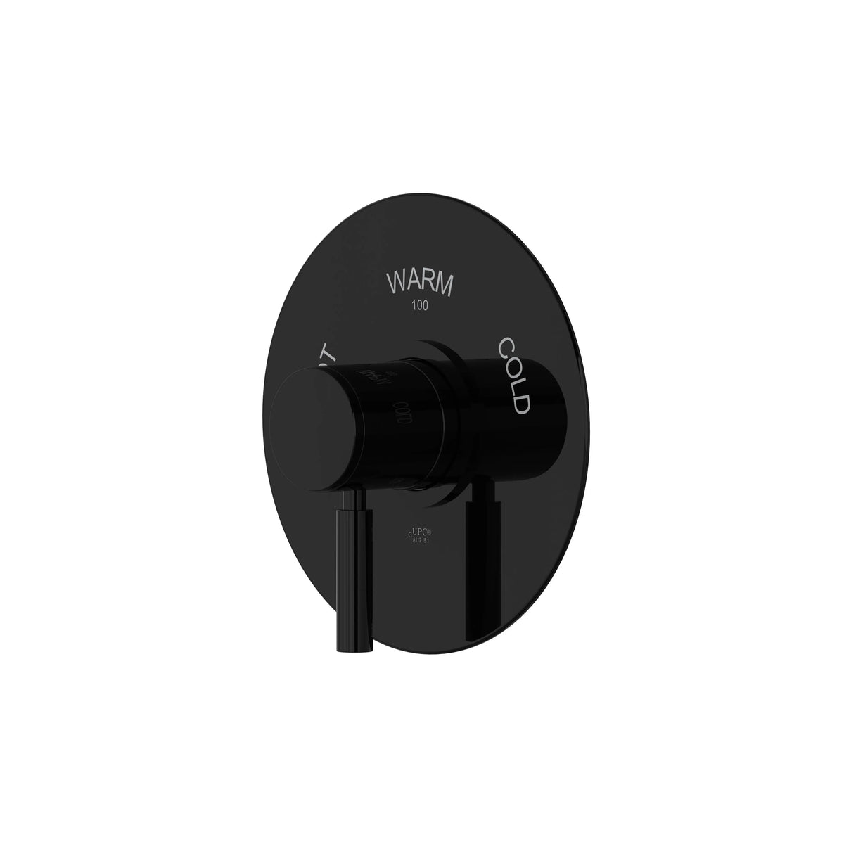 Riobel Riu 3/4" Thermostatic Valve Trim without Volume Control - Black (TRU13W1LMBK)