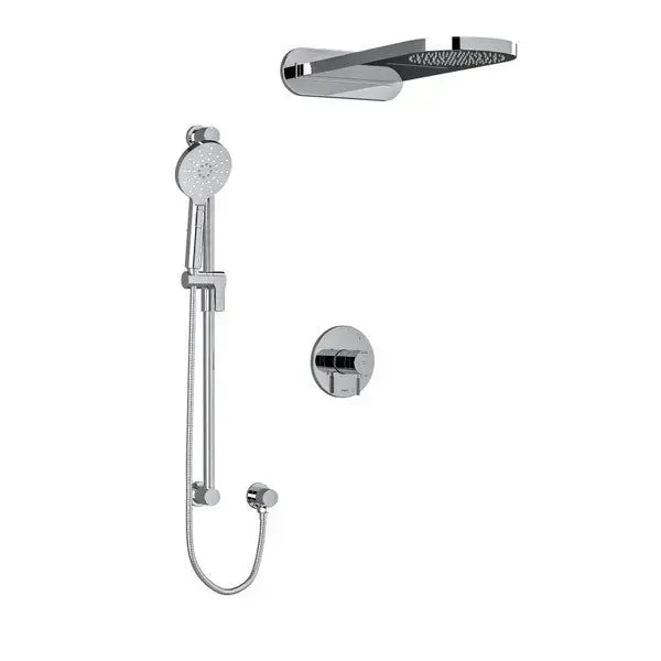 Riobel Riu 3-Way Thermostatic/Pressure Balance Shower with Rain Head & Hand Shower - Chrome (KIT2745RUTMKNC-EX)