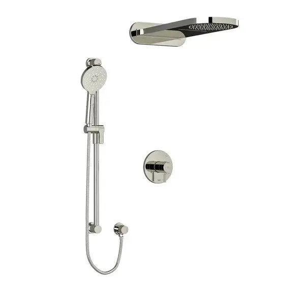 Riobel Riu 3-Way Thermostatic/Pressure Balance Shower with Rain Head & Hand Shower - Polished Nickel (KIT2745RUTMPN-SPEX)