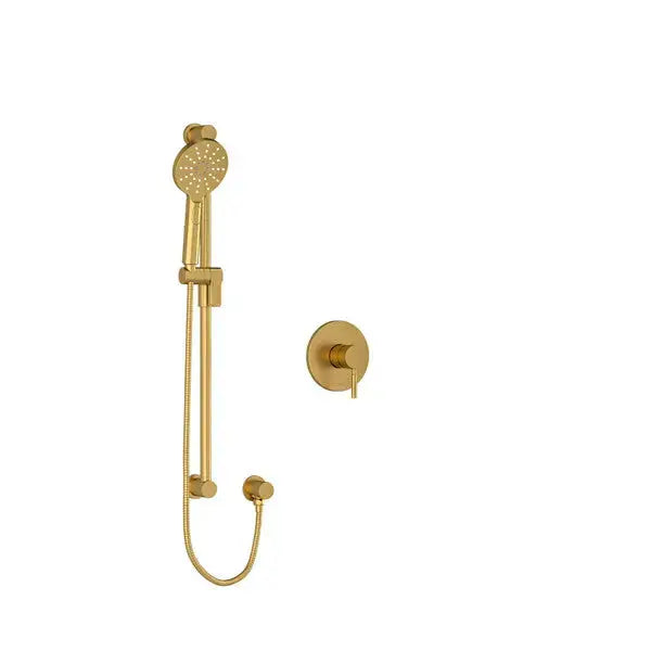 Riobel Riu Pressure Balance Shower with Hand Shower Rail 1/2" - Brushed Gold (RUTM54BG-EX)