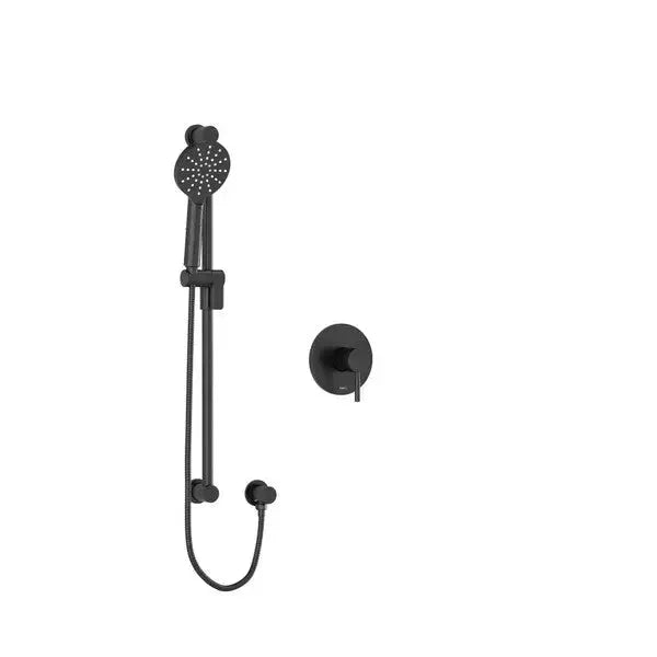 Riobel Riu Pressure Balance Shower with Hand Shower Rail 1/2" - Black (RUTM54BK-EX)
