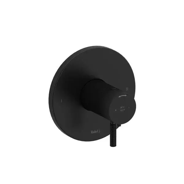 Riobel Riu Thermostatic/Pressure Balance Valve Trim 1/2" 2-Way, 2 Functions - Black (TRUTM44KNBK)