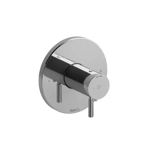 Riobel Riu Thermostatic/Pressure Balance Valve Trim 1/2" 2-Way, 2 Functions - Chrome (TRUTM44KNC)
