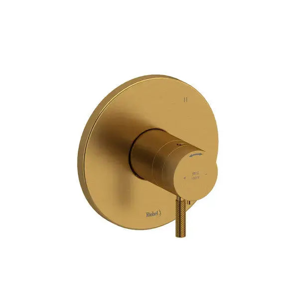 Riobel Riu Thermostatic/Pressure Balance Valve Trim 1/2" 3-Way, 5 Functions - Brushed Gold (TRUTM45KNBG)