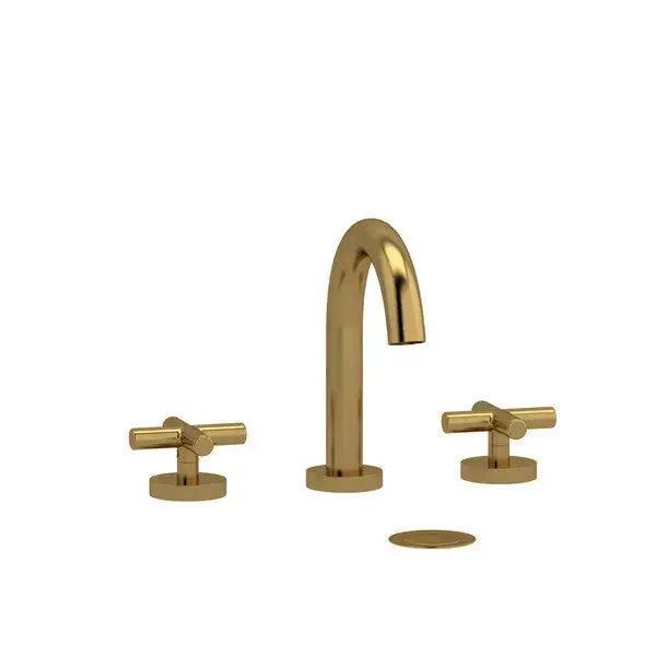Riobel Riu Widespread Bathroom Faucet 8" C-Spout - Brushed Gold (RU08+BG)