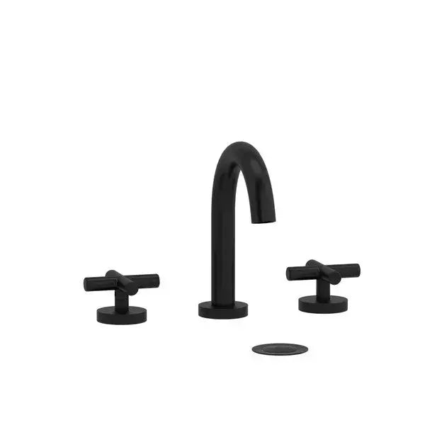 Riobel Riu Widespread Bathroom Faucet 8" C-Spout - Black (RU08+BK)