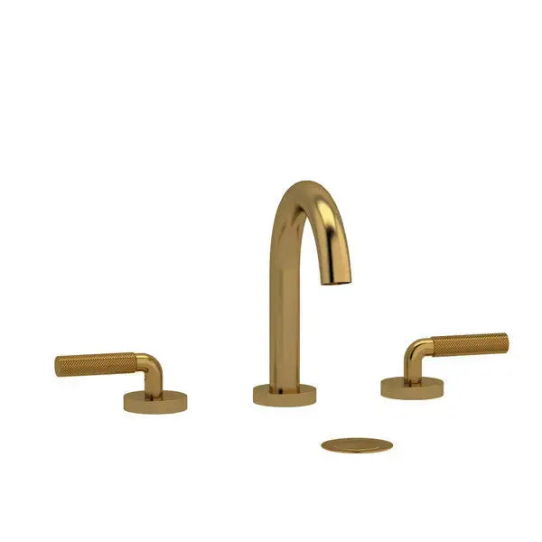 Riobel Riu Widespread Bathroom Faucet 8" C-Spout - Brushed Gold (RU08LKNBG)