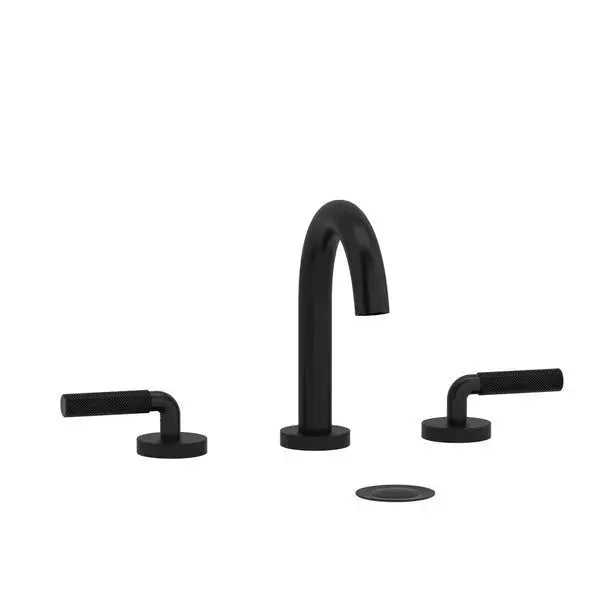 Riobel Riu Widespread Bathroom Faucet 8" C-Spout - Black (RU08LKNBK)