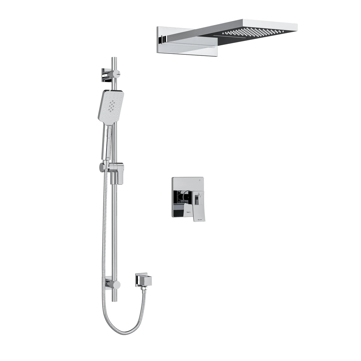 Riobel Zendo 1/2" Thermostatic & Pressure Balance Shower Kit 2745 - Chrome (KIT2745ZOTQC-EX)
