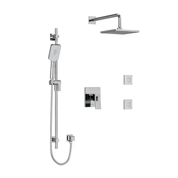 Riobel Zendo 1/2" Thermostatic & Pressure Balance Shower Kit 3545 — Chrome - Chrome (KIT3545ZOTQC-6-SPEX)