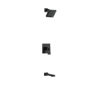 Riobel Zendo 1/2" Thermostatic & Pressure Balance Shower Kit 4744 - Black (KIT4744ZOTQBK)