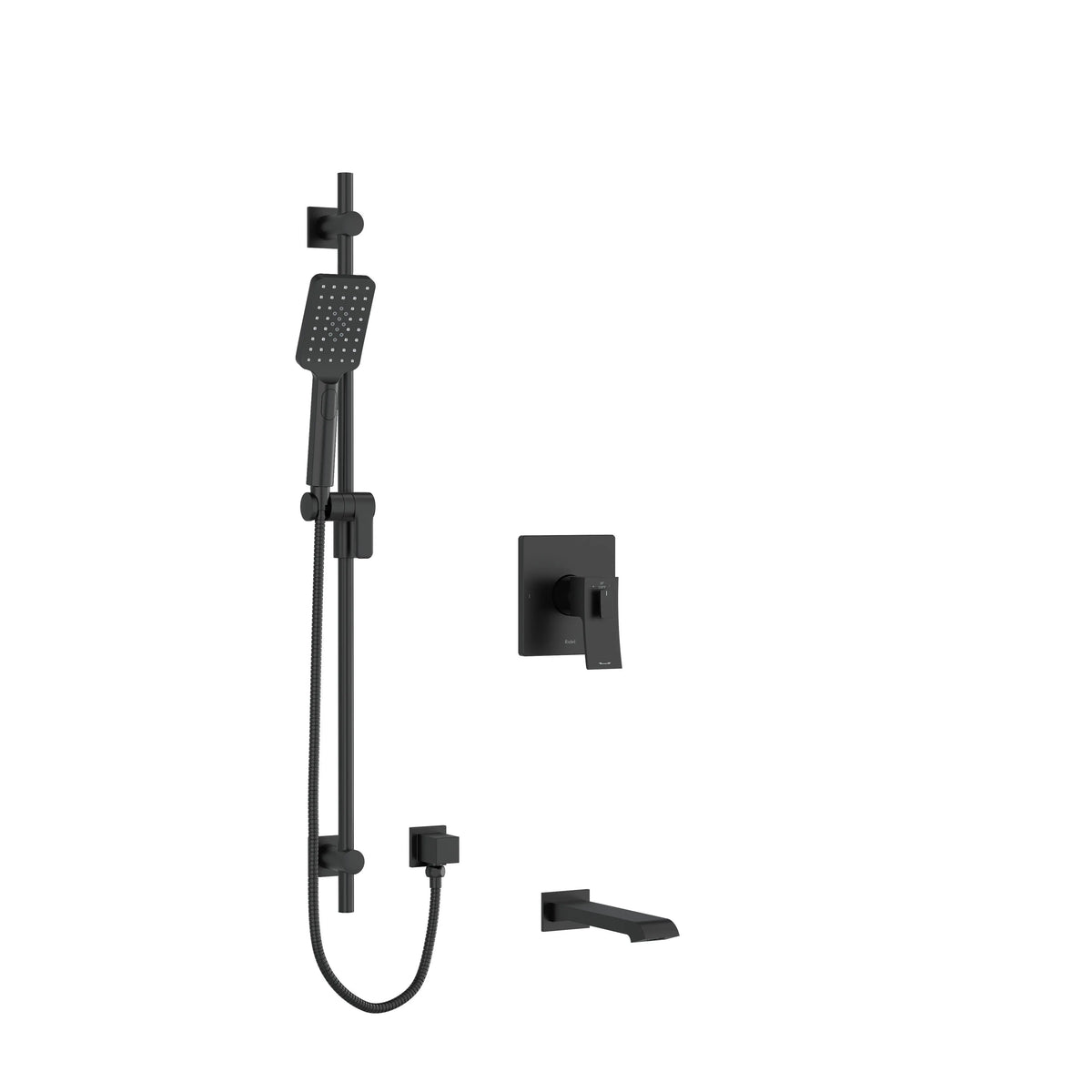 Riobel Zendo 1/2" Thermostatic & Pressure Balance Shower Trim Kit 1244 - Black (TKIT1244ZOTQBK)