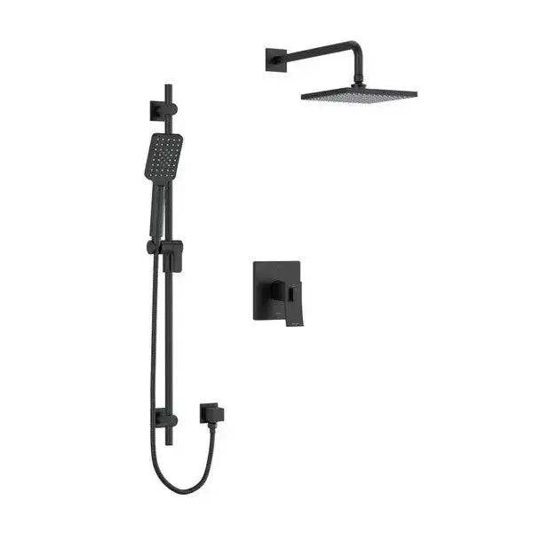 Riobel Zendo 1/2" Thermostatic & Pressure Balance Shower Trim Kit 323 - Matte Black (TKIT323ZOTQBK-6)