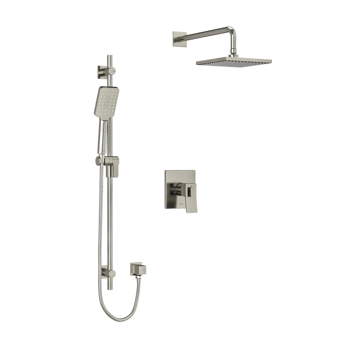 Riobel Zendo 1/2" Thermostatic & Pressure Balance Shower Trim Kit 323 - Brushed Nickel (TKIT323ZOTQBN-6)