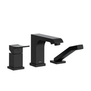 Riobel Zendo 3-Hole Pressure Balance Deck Mount Tub Filler Trim - Black (TZO16BK)