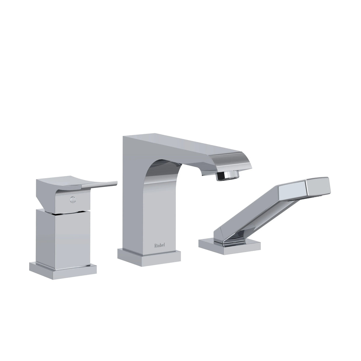 Riobel Zendo 3-Hole Pressure Balance Deck Mount Tub Filler Trim - Chrome (TZO16C)