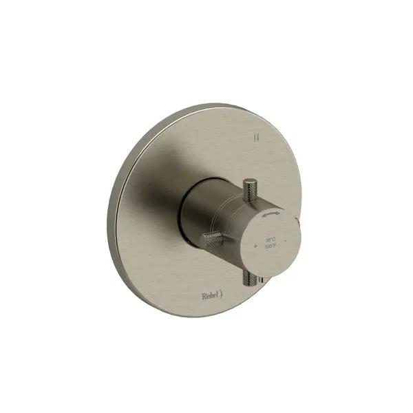 Riu 1/2 Inch Thermostatic and Pressure Balance Trim with 5 Functions and Knurled Cross Handle - Plumbing Market